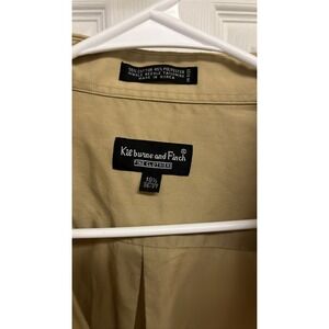 Kilburne and Finch Mens Tan Dress Shirt Size 18 1/2 36/37 Button Up LS